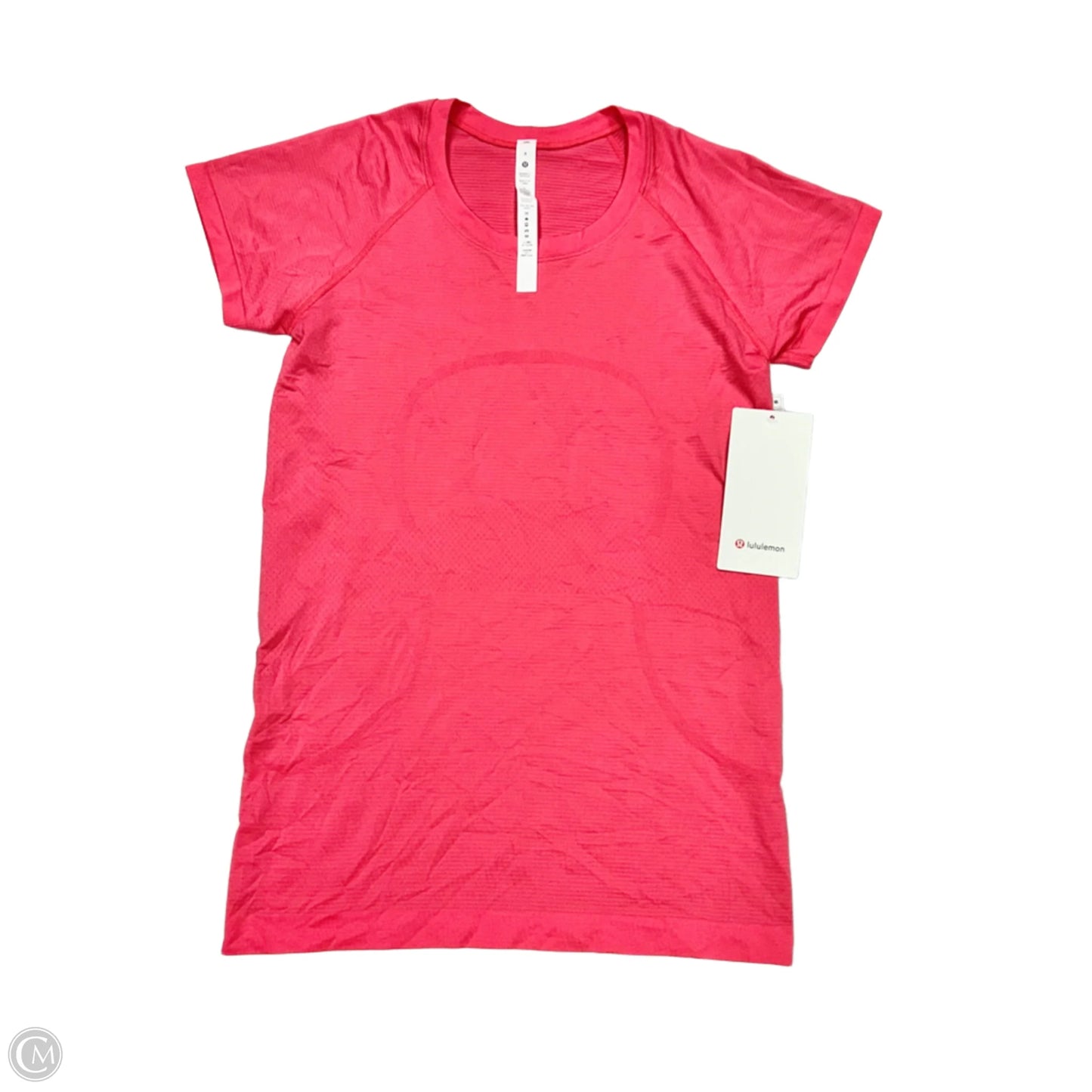 Athletic Top Short Sleeve By Lululemon In Pink, Size: M