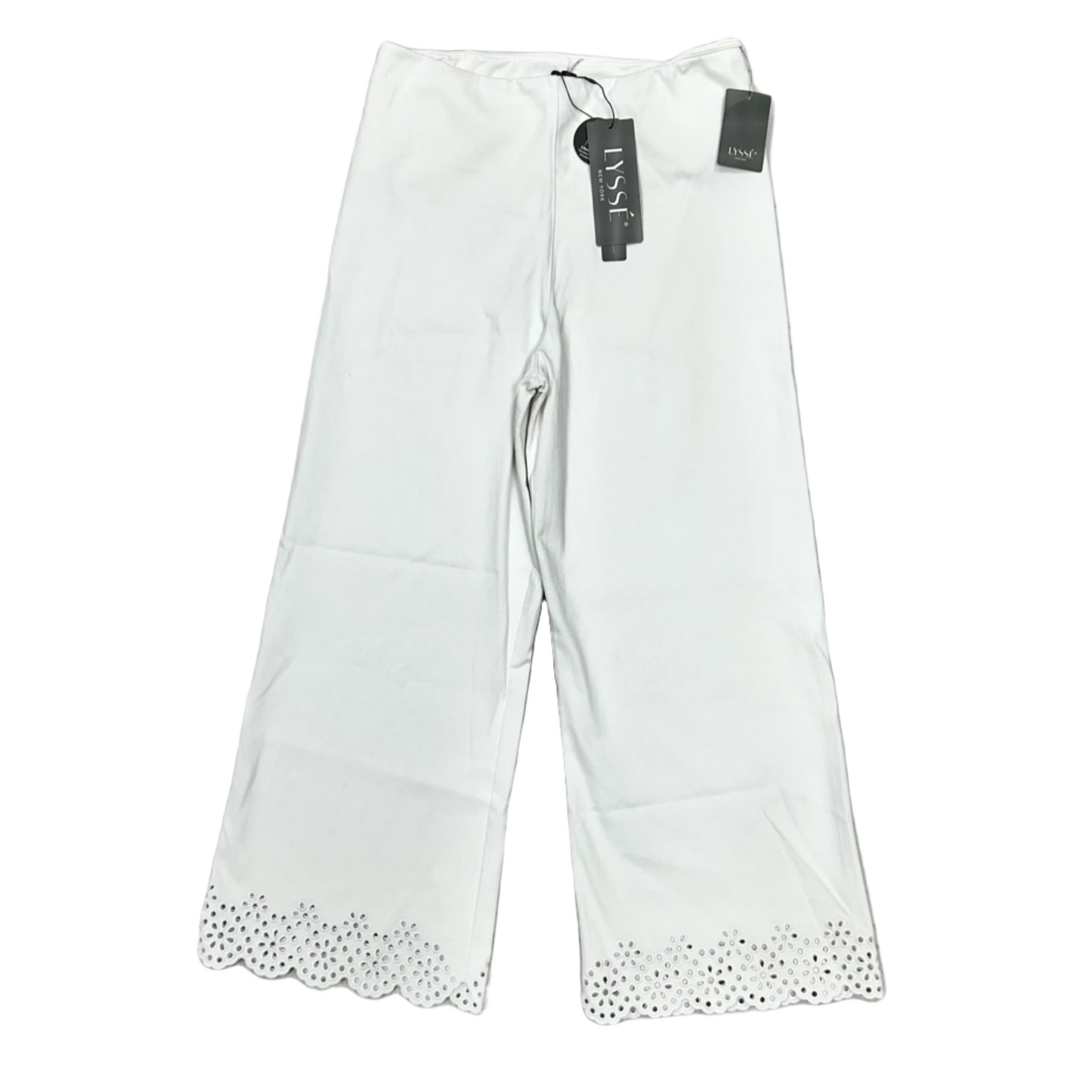 Jeans Flared By Lysse In White Denim, Size: L