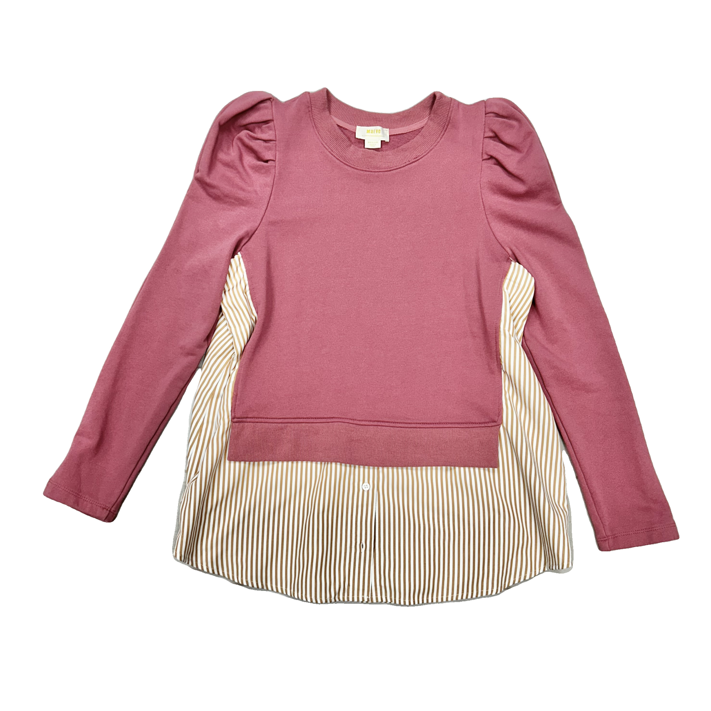 Sweatshirt Crewneck By Maeve In Mauve, Size: M