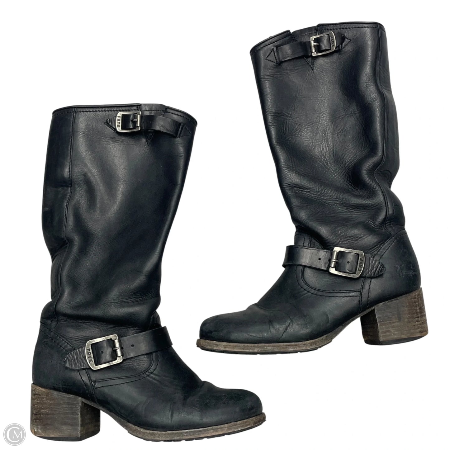 Boots Designer By Frye In Black, Size: 8.5