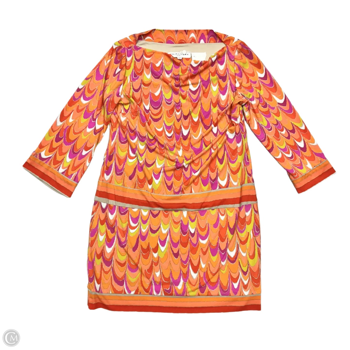 Dress Casual Short By Trina Turk In Orange & Pink, Size: L