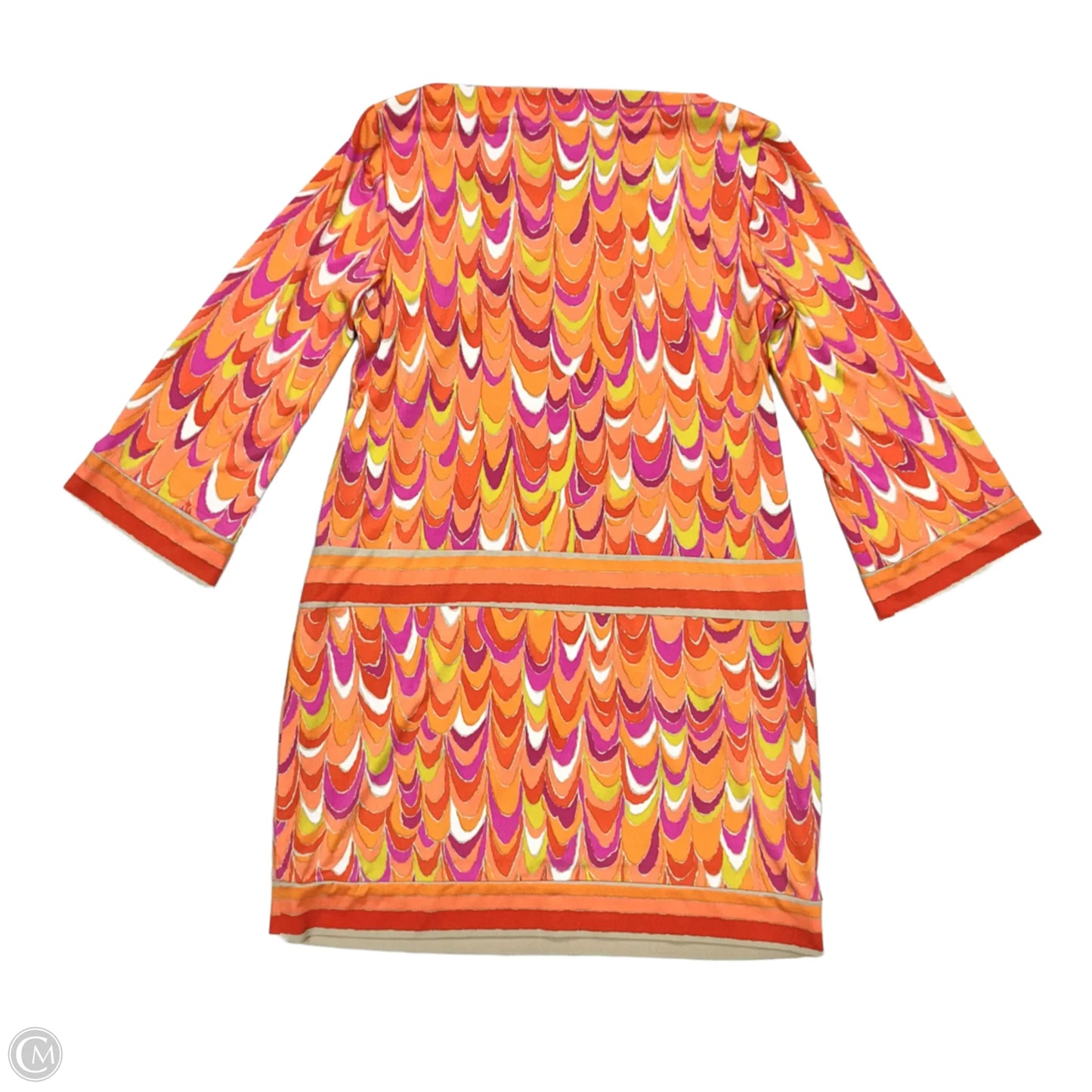 Dress Casual Short By Trina Turk In Orange & Pink, Size: L