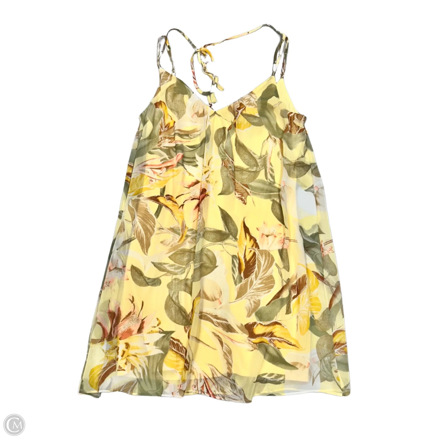 Dress Casual Short By White House Black Market In Green & Yellow, Size: M