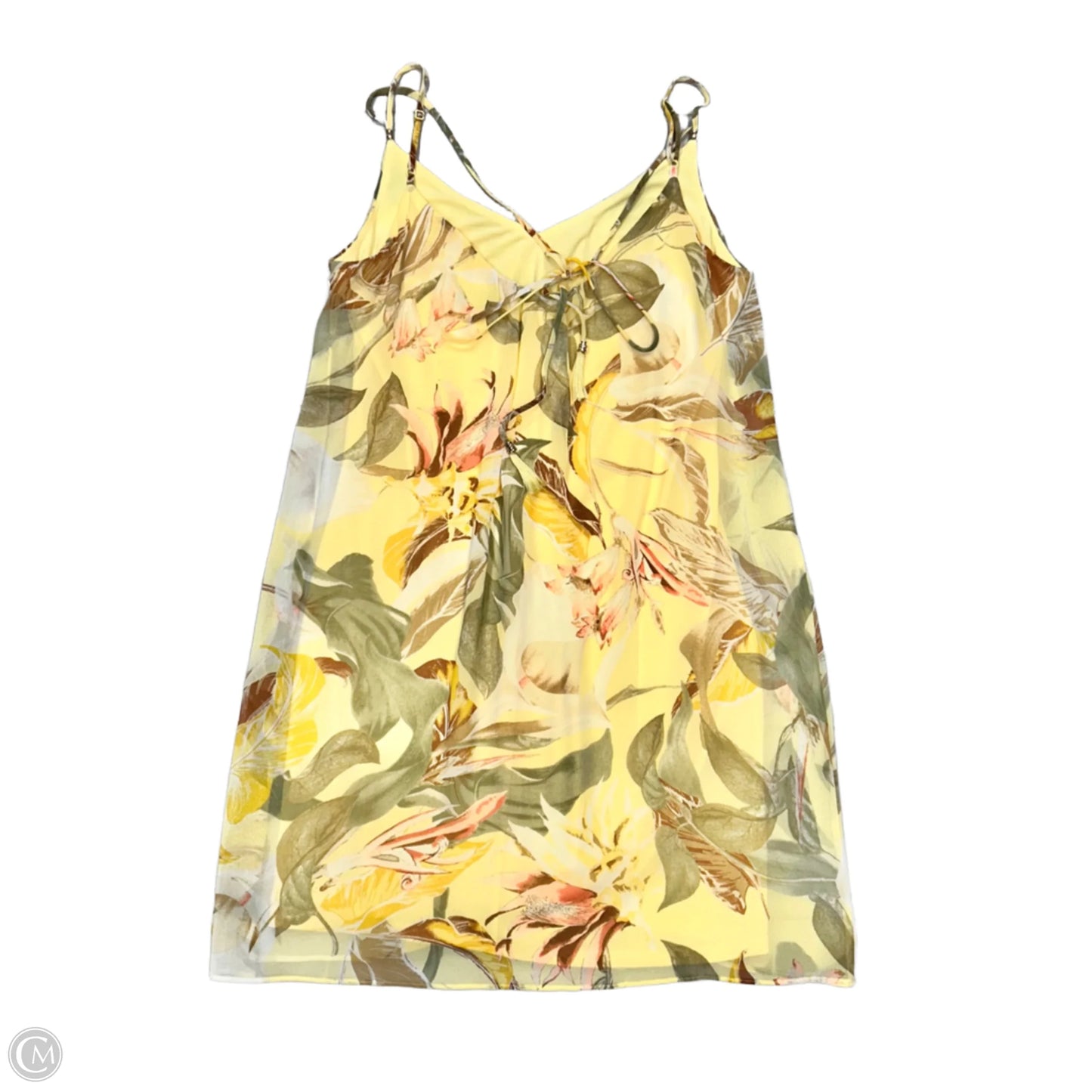 Dress Casual Short By White House Black Market In Green & Yellow, Size: M