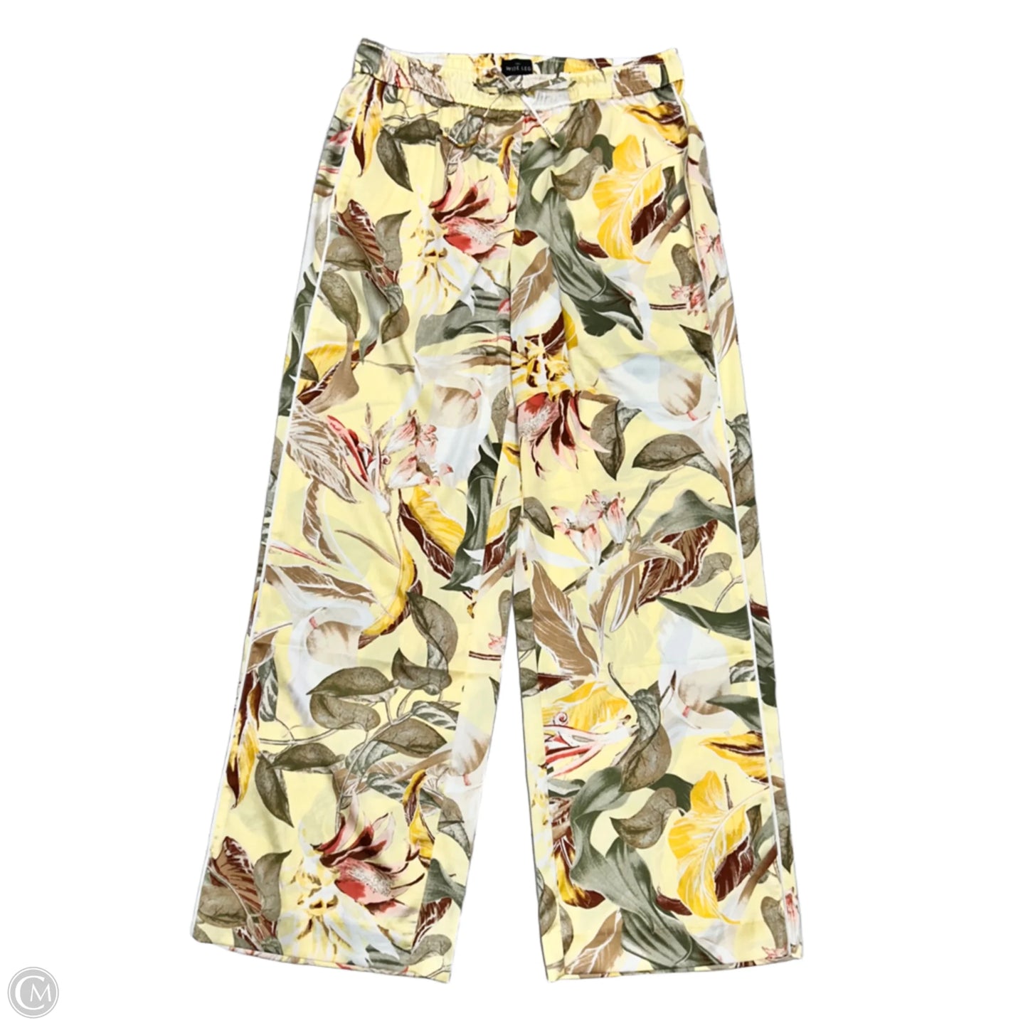 Pants Wide Leg By White House Black Market In Green & Yellow, Size: M