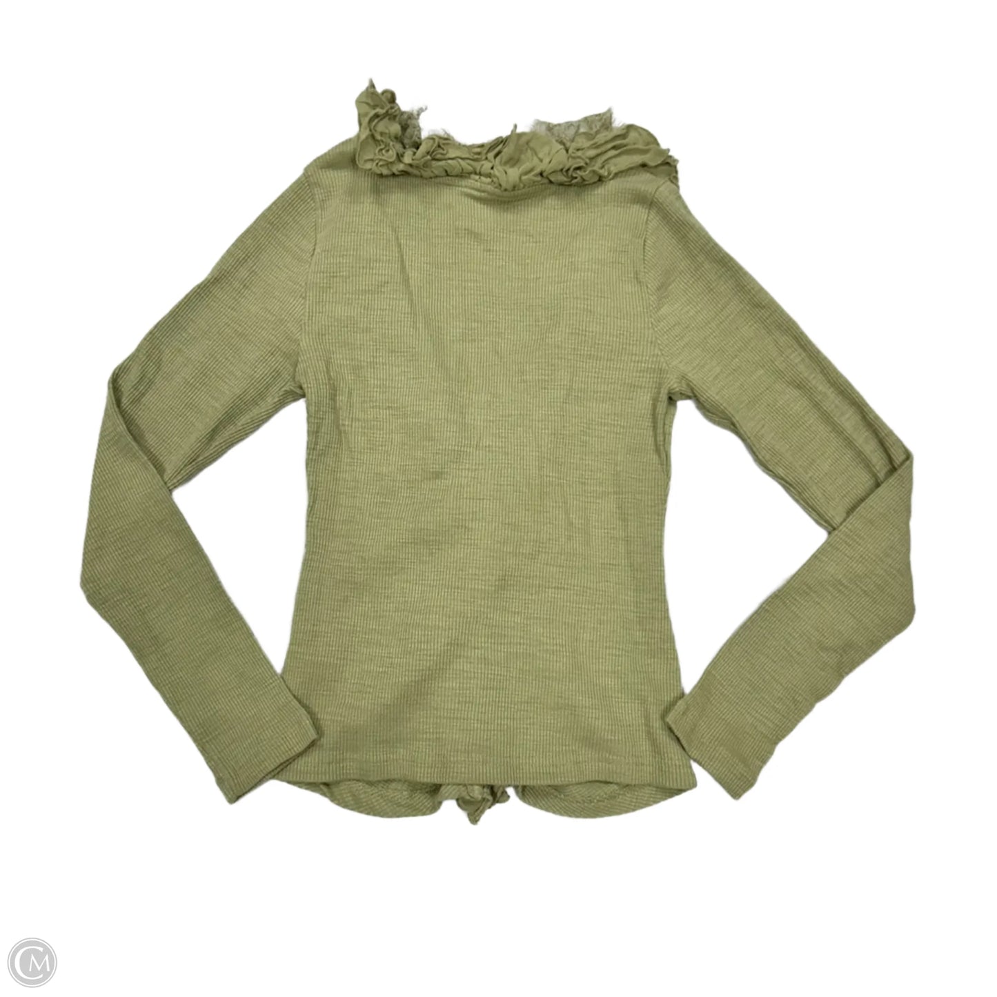 Top Long Sleeve By Anthropologie In Green, Size: M