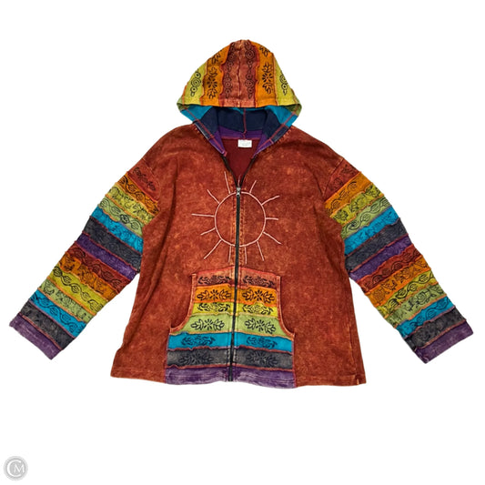 Sweatshirt Hoodie By Greater Good In Rainbow Print, Size: 3x