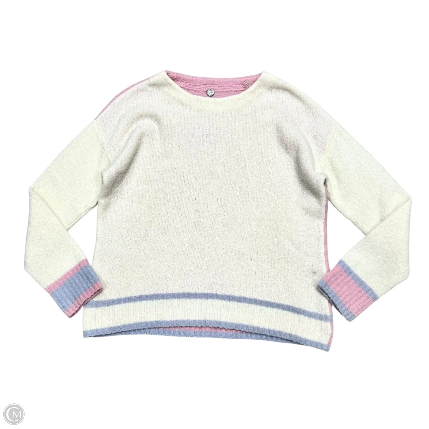 Sweater By Margaret Oleary In Cream & Pink, Size: Xs