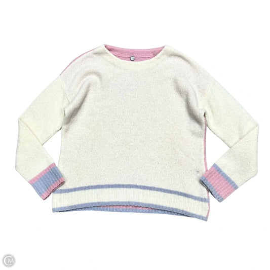 Sweater By Margaret Oleary In Cream & Pink, Size: Xs