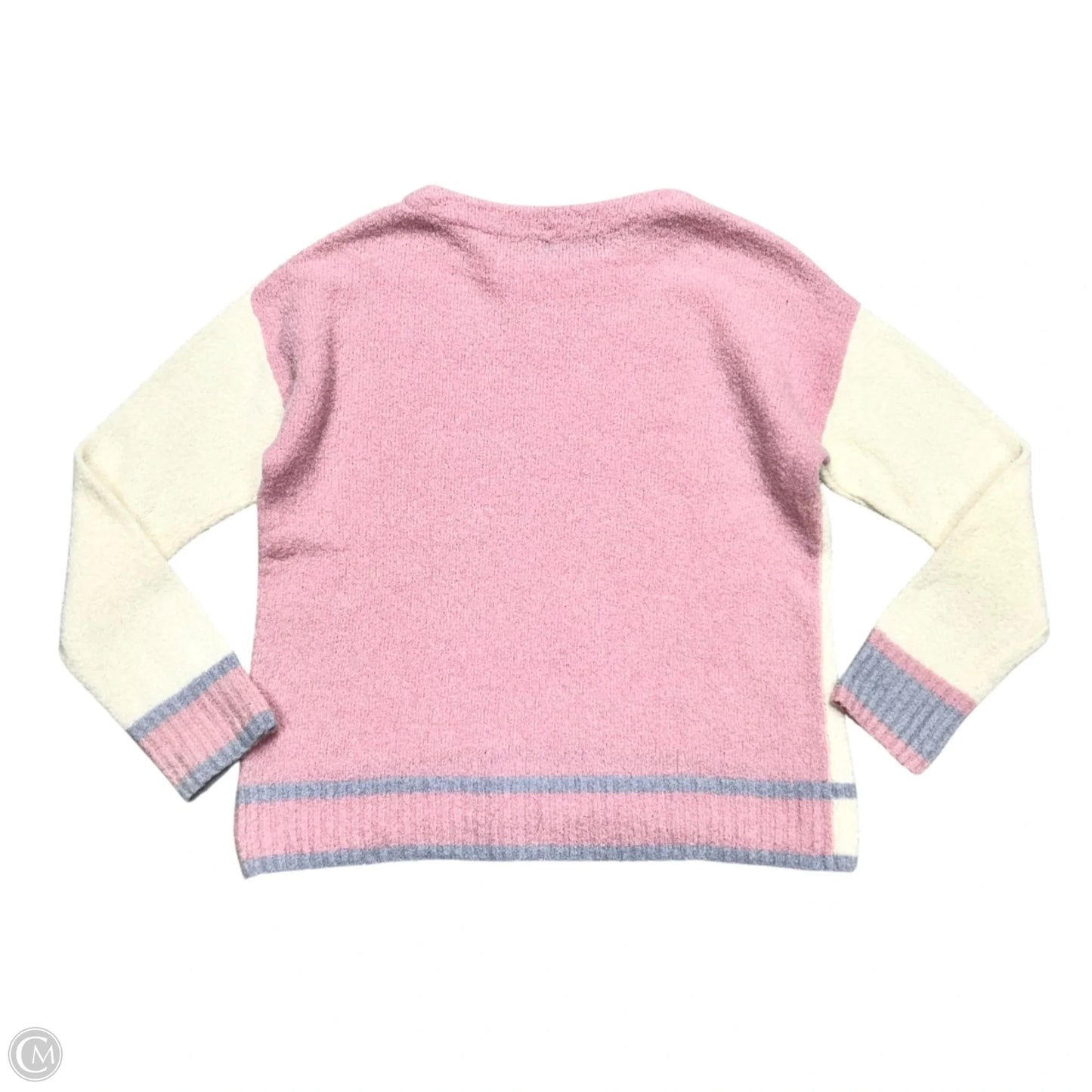 Sweater By Margaret Oleary In Cream & Pink, Size: Xs