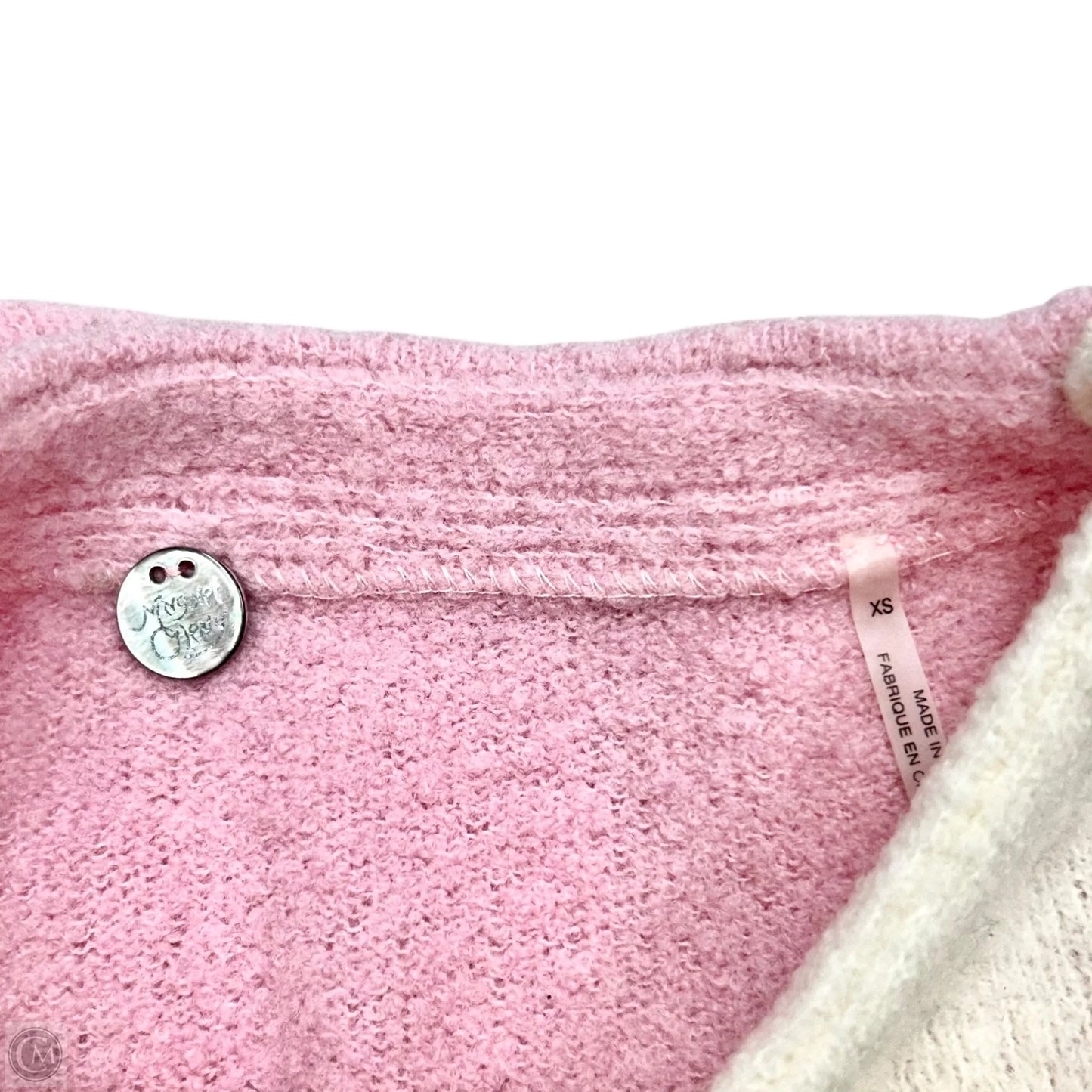 Sweater By Margaret Oleary In Cream & Pink, Size: Xs