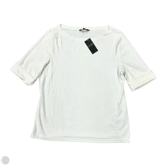Top Short Sleeve By Lauren By Ralph Lauren In White, Size: Xxl
