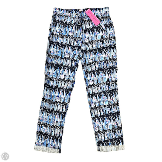 Pants Designer By Lilly Pulitzer In Black & Blue, Size: S