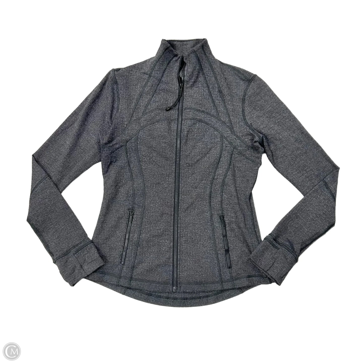 Athletic Jacket By Lululemon In Grey, Size: M