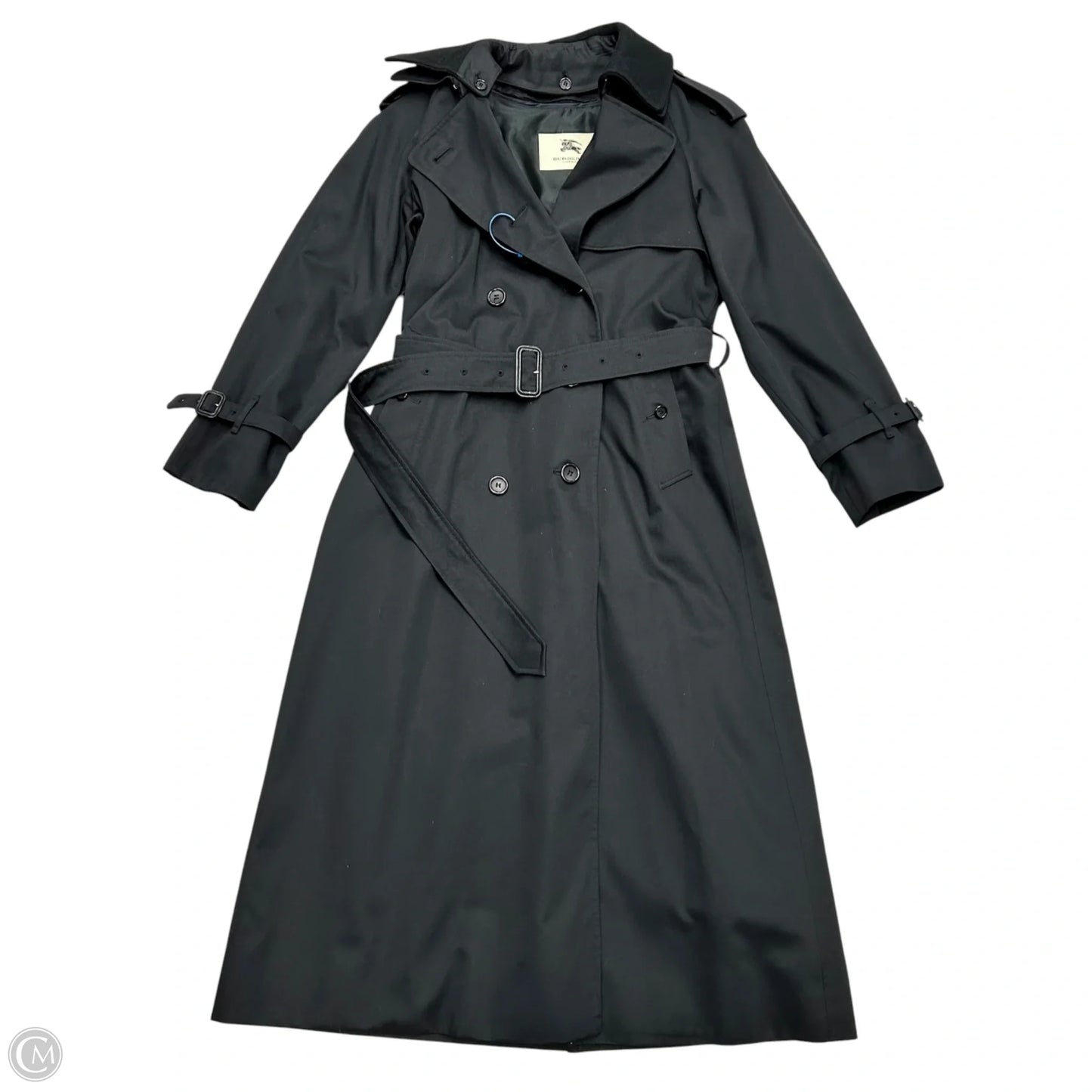 Coat Luxury Designer By Burberry In Black, Size: S
