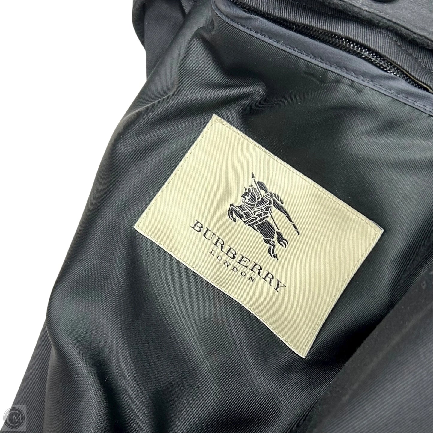 Coat Luxury Designer By Burberry In Black, Size: S