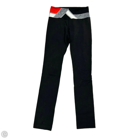 Athletic Leggings By Lululemon In Black & Red, Size: Xs