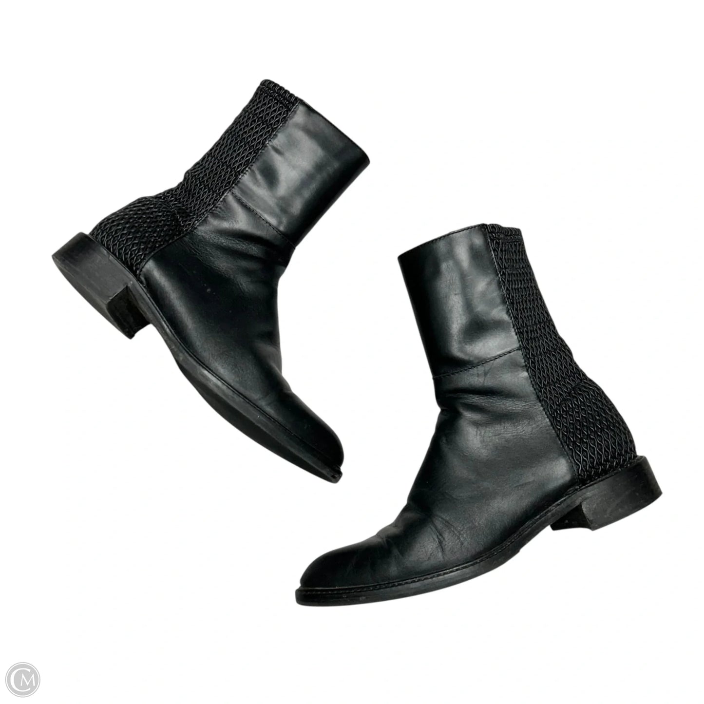 Boots Leather By Aquatalia In Black, Size: 8.5