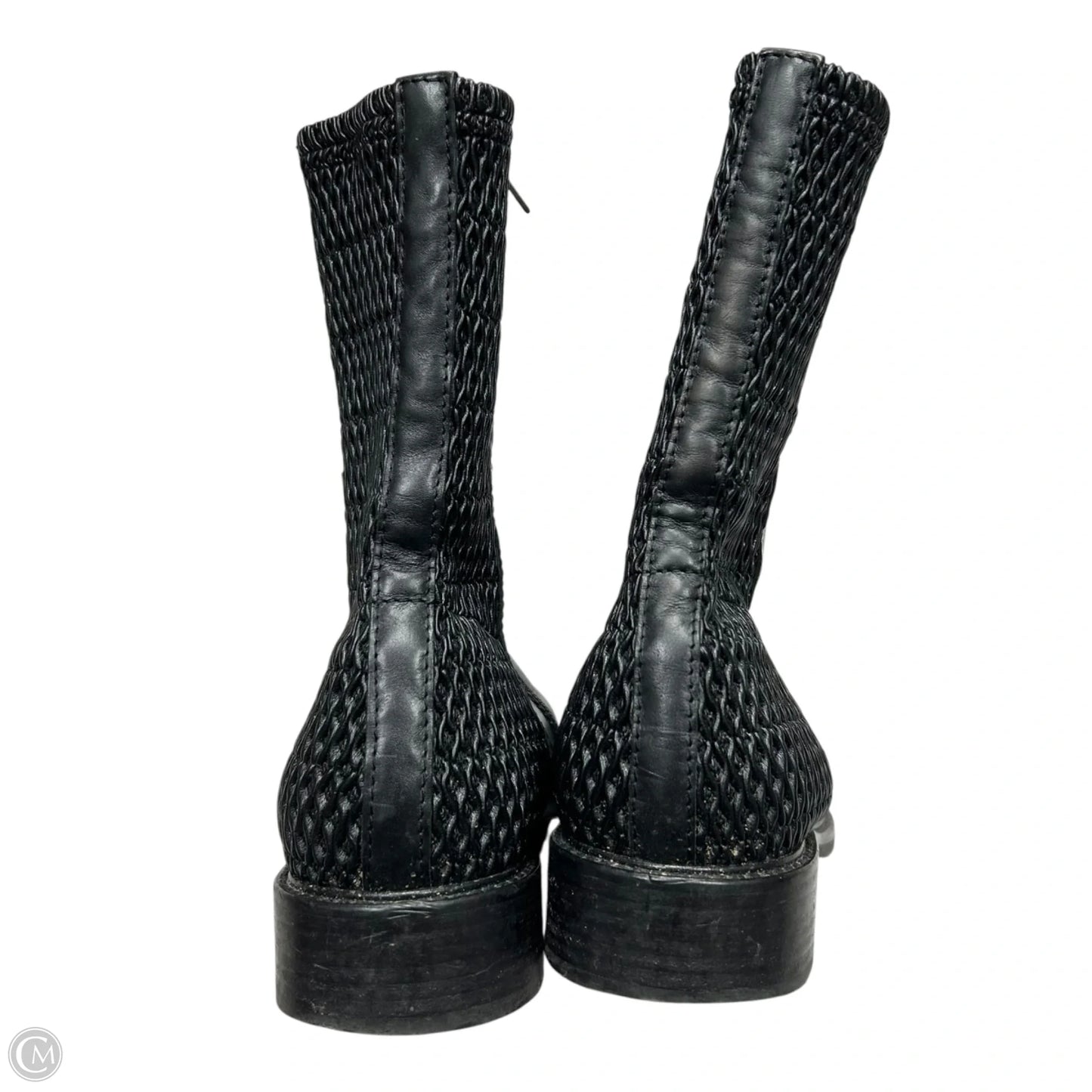 Boots Leather By Aquatalia In Black, Size: 8.5