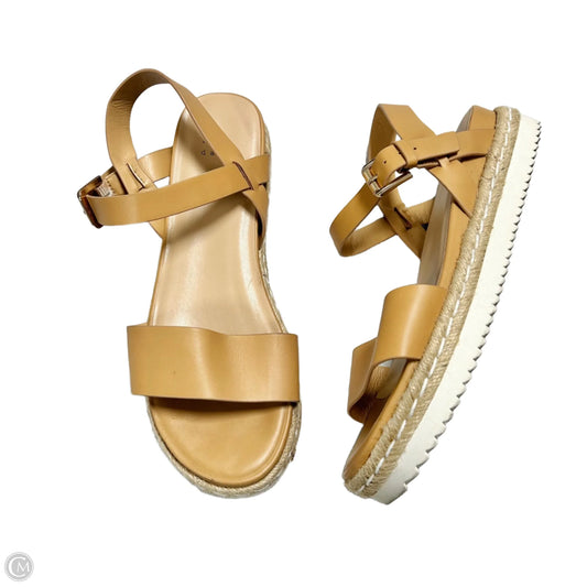 Sandals Heels Platform By A New Day In Tan, Size: 11