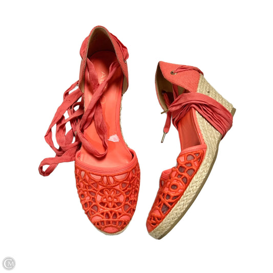 Sandals Heels Wedge By Aldo In Coral, Size: 7.5