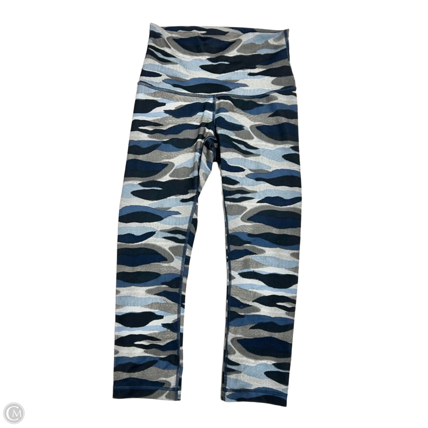 Athletic Leggings By Lululemon In Blue & Grey, Size: S