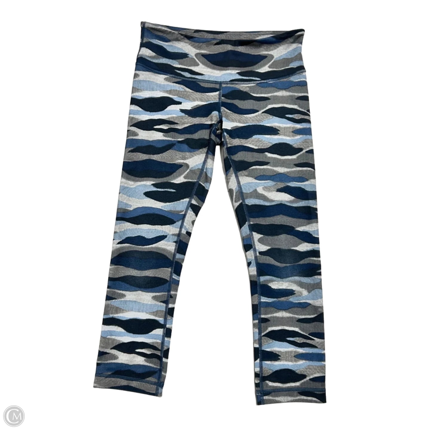 Athletic Leggings By Lululemon In Blue & Grey, Size: S