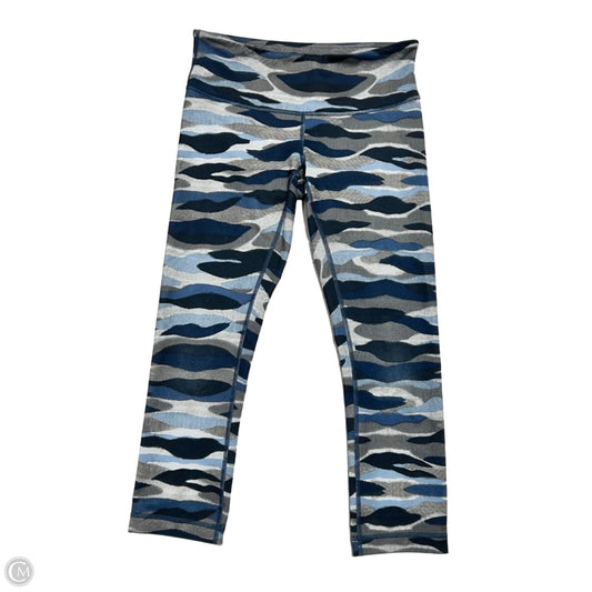 Athletic Leggings By Lululemon In Blue & Grey, Size: S