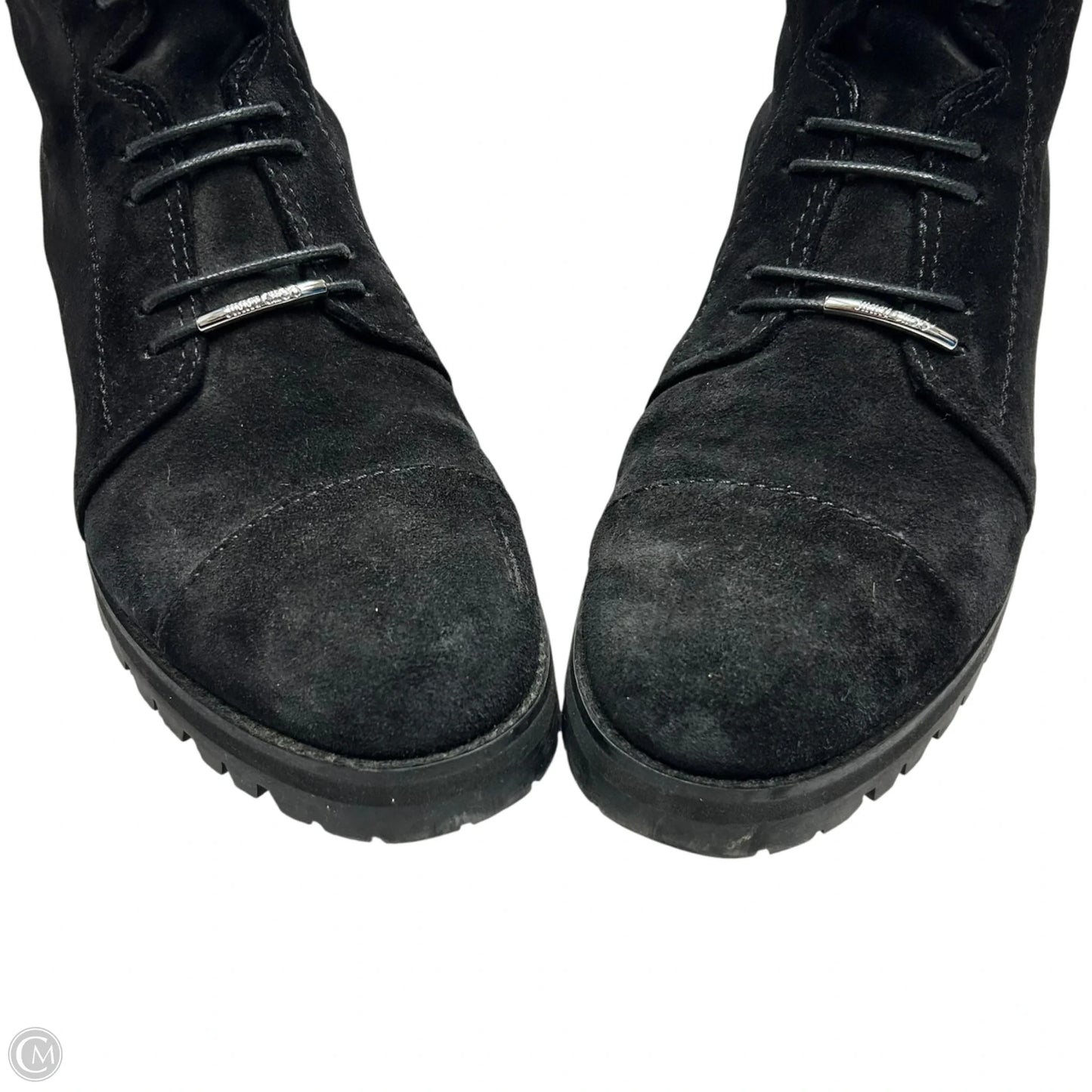 Boots Luxury Designer By Jimmy Choo In Black, Size: 9