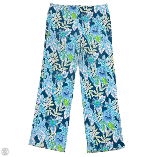 Pants Designer By Lilly Pulitzer In Blue & Green, Size: Xl