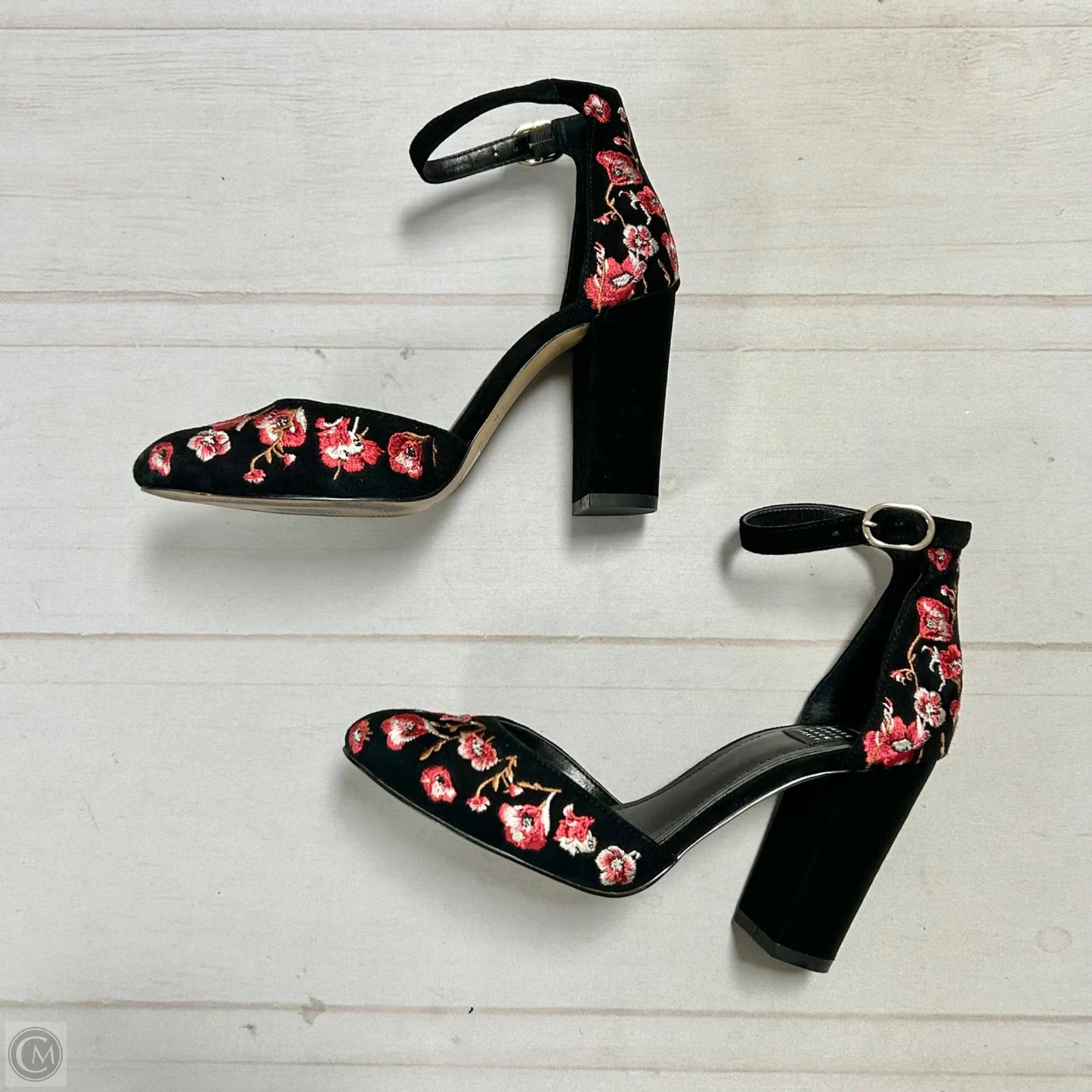 Shoes Heels Block By White House Black Market In Floral Print, Size: 5.5