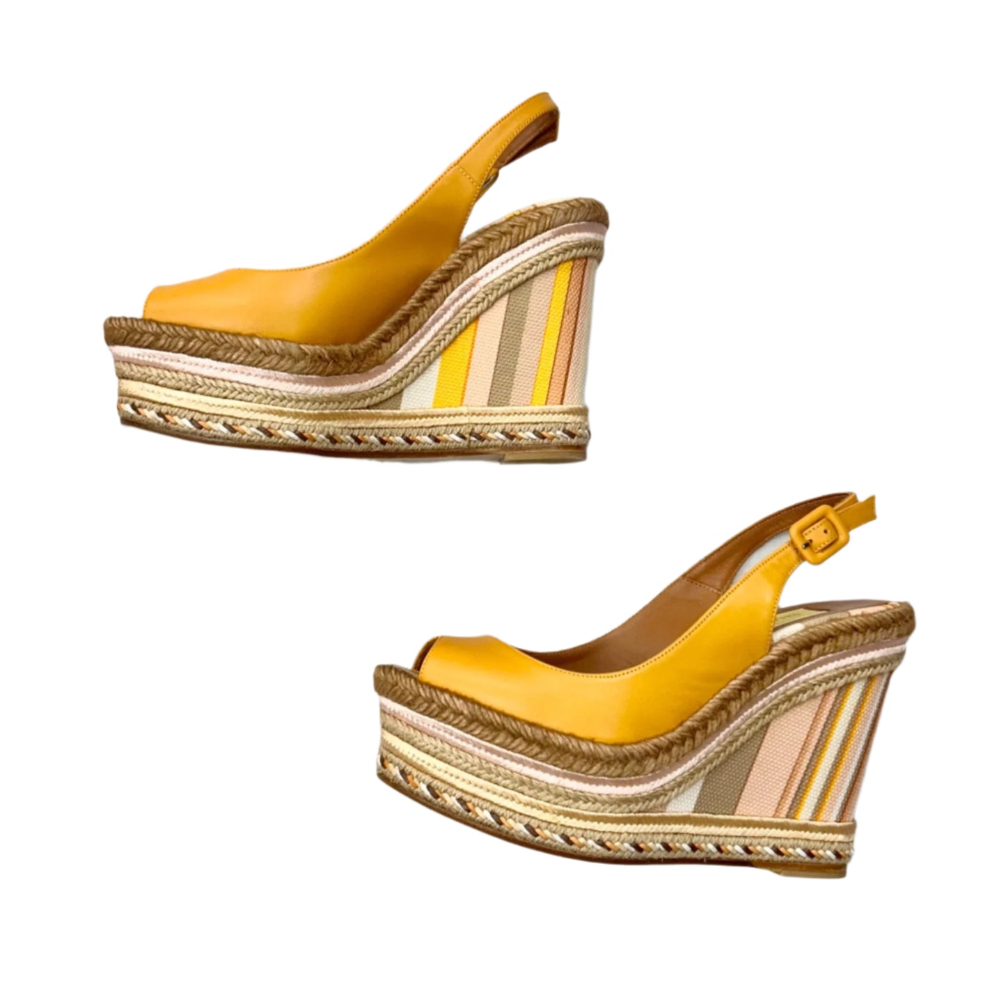 Sandals Luxury Designer By Valentino-garavani In Pink & Tan, Size: 5.5