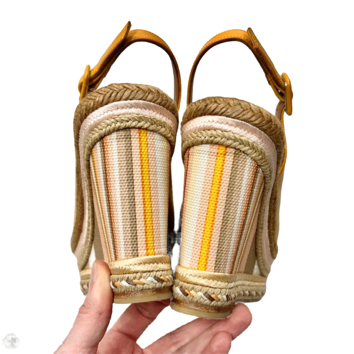 Sandals Luxury Designer By Valentino-garavani In Pink & Tan, Size: 5.5