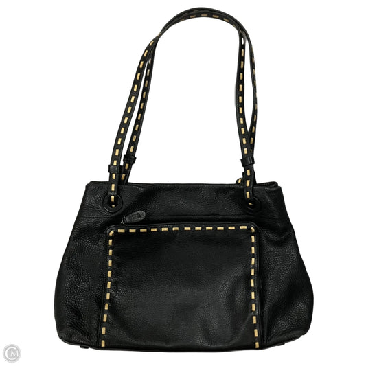 Handbag Leather By Monsac, Size: Medium
