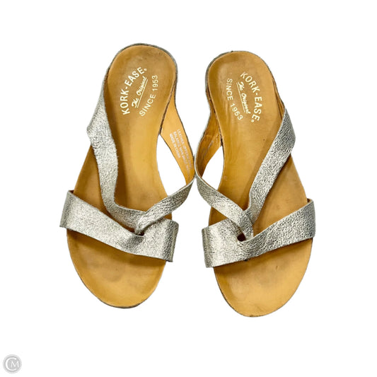 Sandals Flats By Kork Ease In Silver, Size: 7
