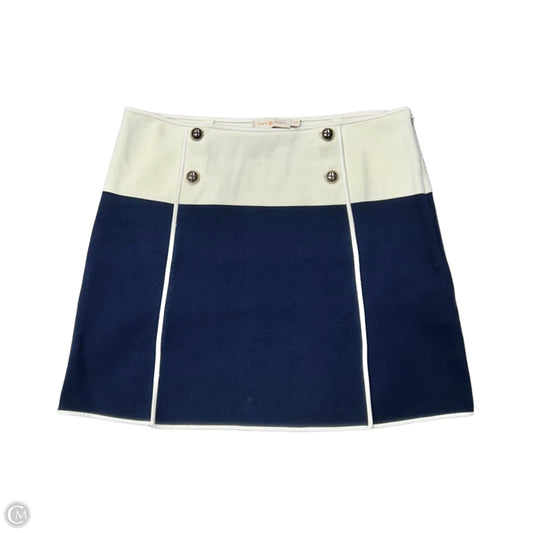 Skirt Designer By Tory Burch In Blue & White, Size: M
