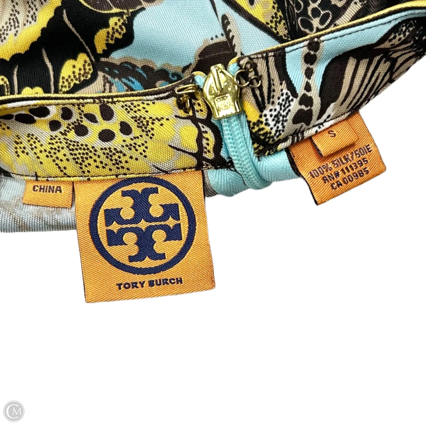 Dress Designer By Tory Burch In Blue & Brown, Size: S