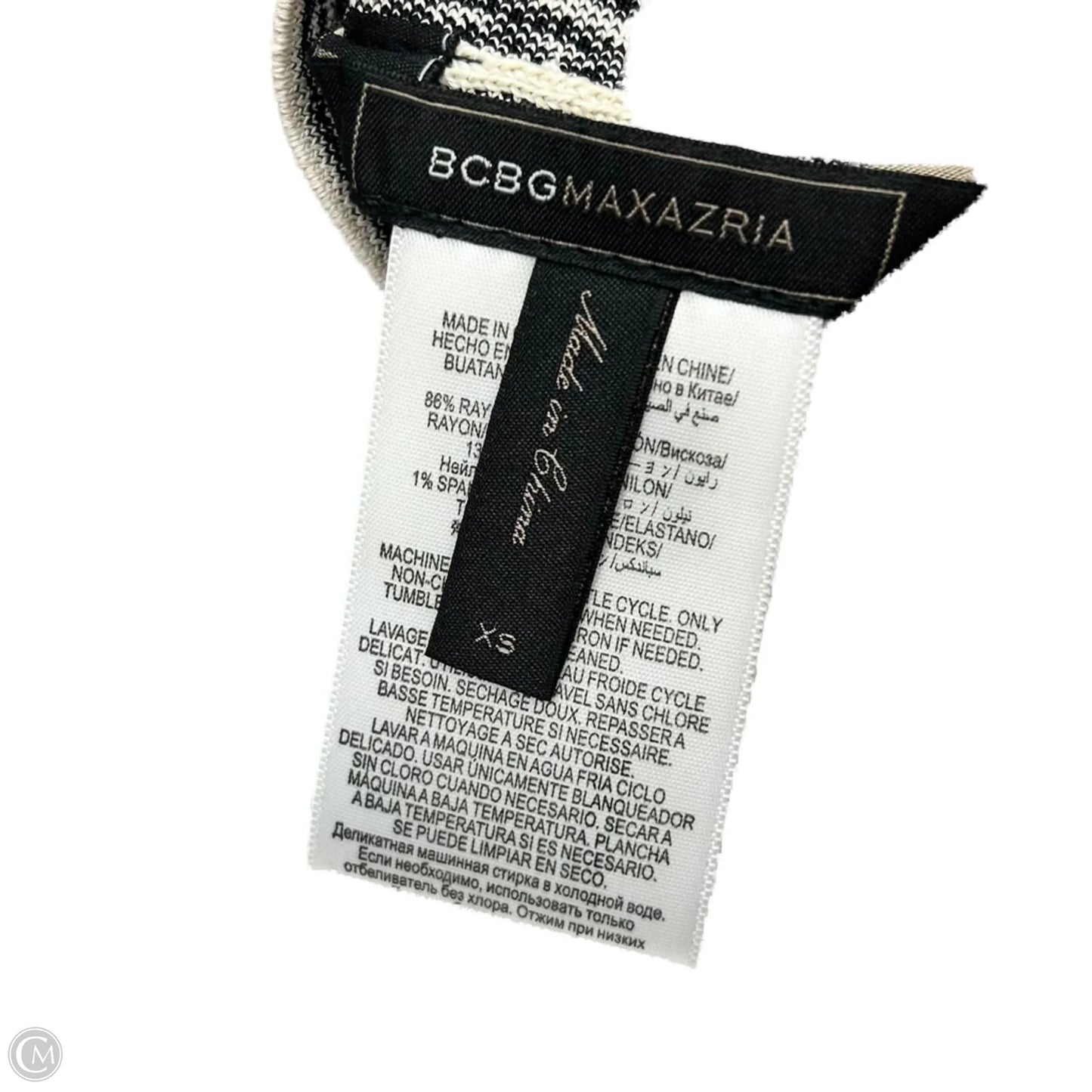 Skirt Midi By Bcbgmaxazria In Black & Cream, Size: Xs