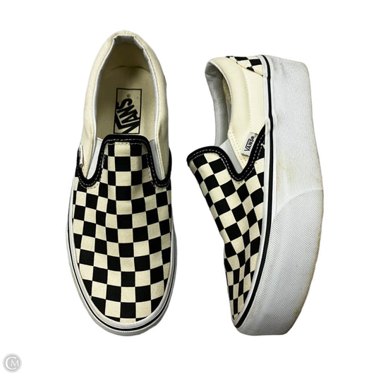 Shoes Sneakers Platform By Vans In Black & White, Size: 8