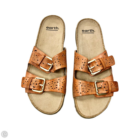Sandals Flats By Earth In Orange, Size: 8
