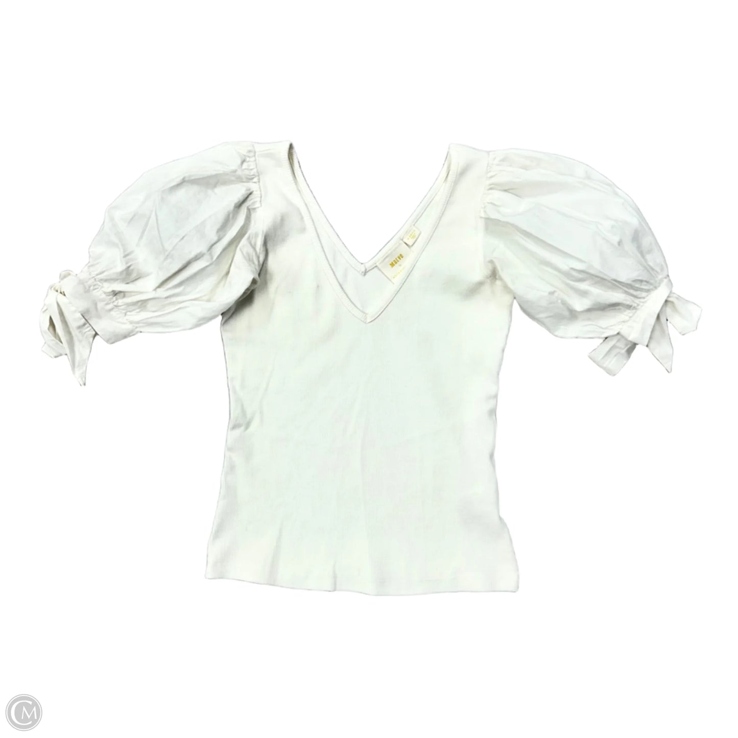 Top Short Sleeve By Maeve In White, Size: Xs