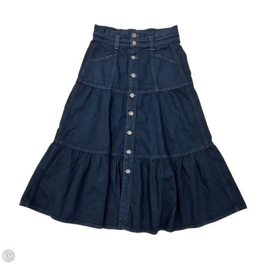 Skirt Midi By Veronica Beard In Blue Denim, Size: 4
