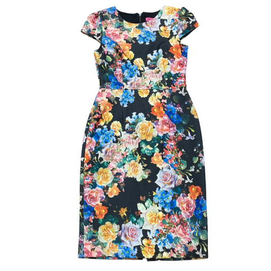 Dress Party Midi By Betsey Johnson In Floral Print, Size: S