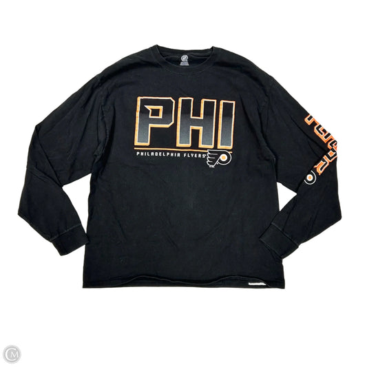 Top Long Sleeve Basic By Nhl In Black & Orange, Size: Xl
