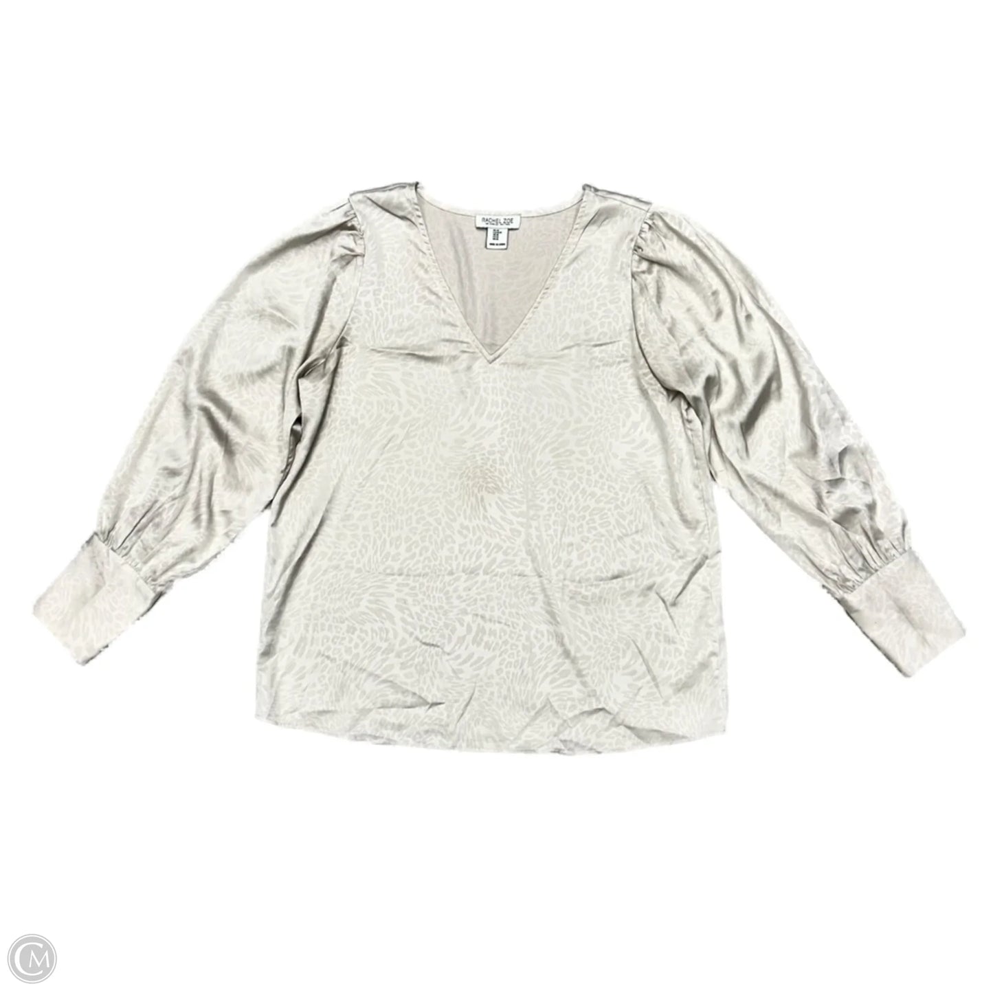 Top Long Sleeve By Rachel Zoe In Tan, Size: M