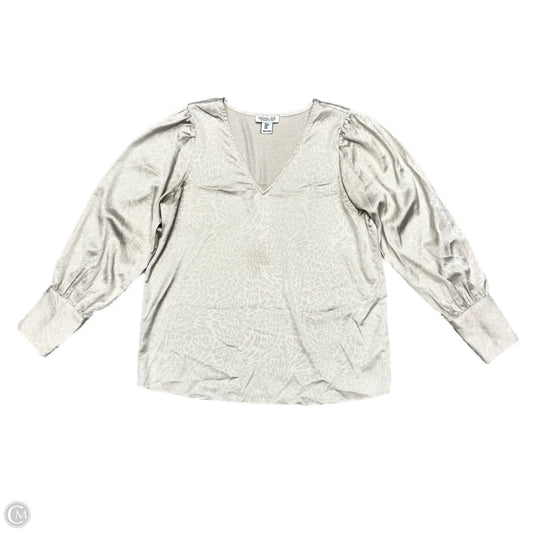 Top Long Sleeve By Rachel Zoe In Tan, Size: M