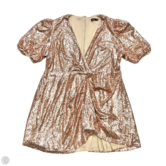 Dress Party Short By Boohoo Boutique In Rose Gold, Size: 2x