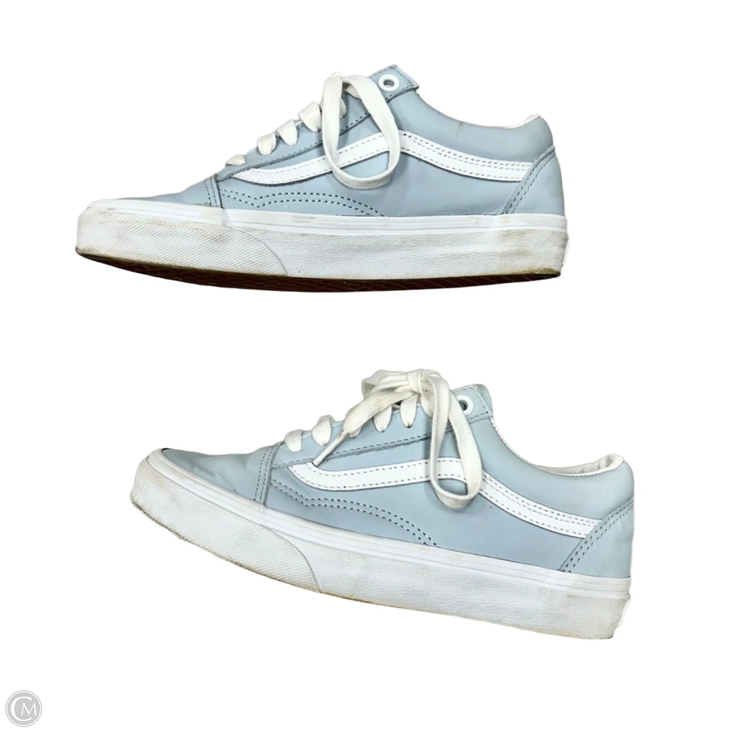 Shoes Sneakers By Vans In Blue & White, Size: 6