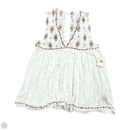 Top Sleeveless By Free People In Pink & White, Size: S