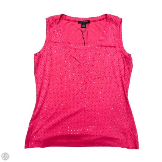 Tank Top Designer By St. John In Pink, Size: M